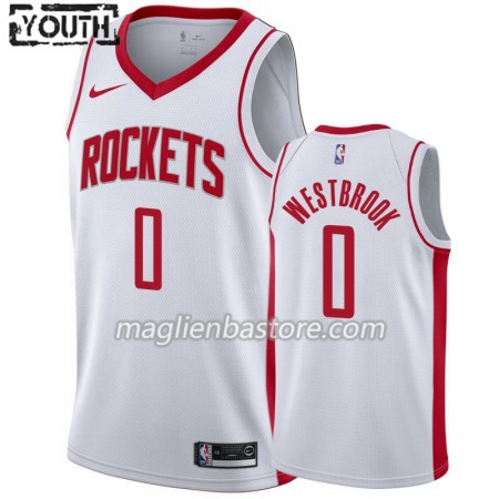 Maglia NBA Houston Rockets Russell Westbrook 0 Nike 2019-20 Association Edition Swingman - Bambino